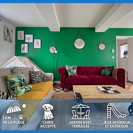 Le So Wild, Maison Avec Jardin Clos, Terrasse Amenagee, 5 Mn A Pied Commerce, Terrain De Tennis, A 800 M De La Plage D'Omaha Beach Jeux Arcade, Jouets, Materiel Jeunes Enfants Enfants, Table Ping-Pong Vierville-sur-Mer Buitenkant foto